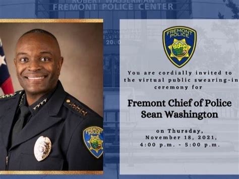 Fremont Police Chief To Be Sworn-In Thursday | Fremont, CA Patch