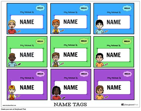 cute kids  tag storyboard  templates