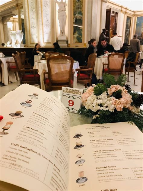 Menu At Gran Caff Gambrinus Cafe Naples Via Chiaia