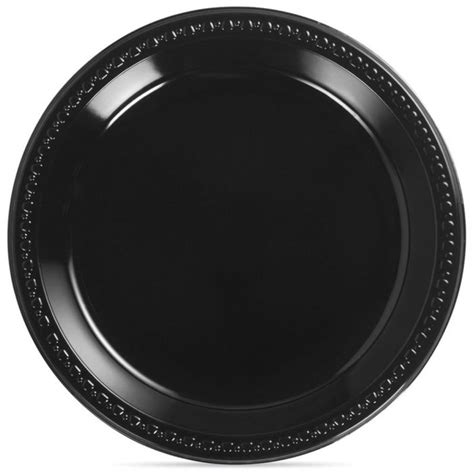 Huhtamaki Tableware Food Plate Black Plastic Per