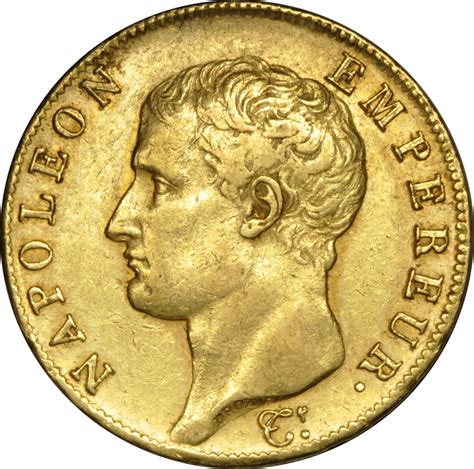 French Francs Napoleon First Empire Bare Head An An