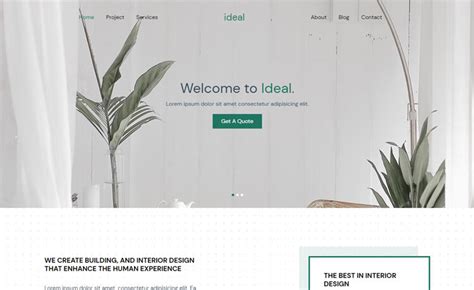 Ideal Free Bootstrap 4 HTML5 Interior Design Agency Website Template