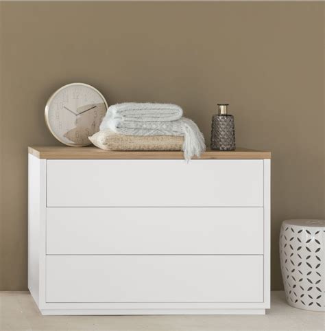 Commode Blanche 3 Tiroirs Austral Maisons Du Monde