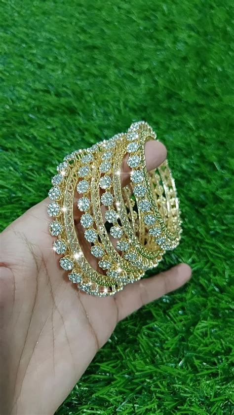 Pcs Stone Kada Bangles King