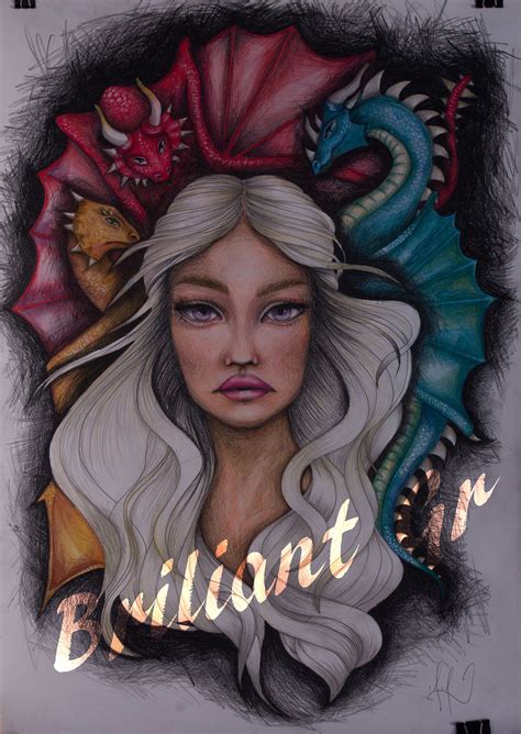 Khaleesi mother of dragons fan art on Behance