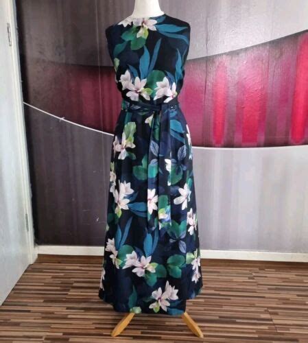 Gorgeous Monsoon Floral Print Evening Dress Size 16 Ebay