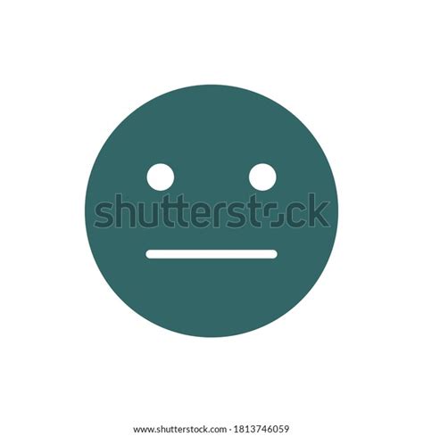 Expressionless Emoji Colored Icon Emotionless Indifferent Stock Vector