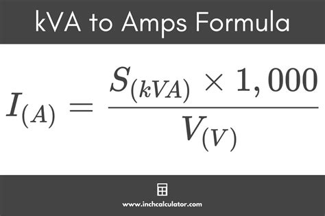 Kilovolt Amps Kva To Amps Electrical Conversion Calculator