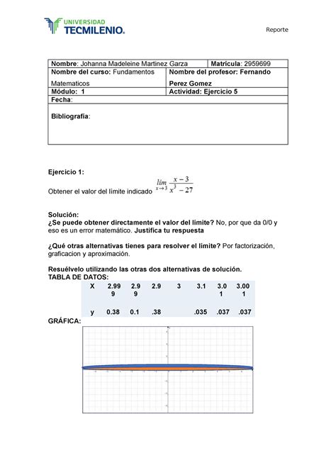 Ejercicio Ejercicio Fundamentos Matematicos Universidad Tecmilenio