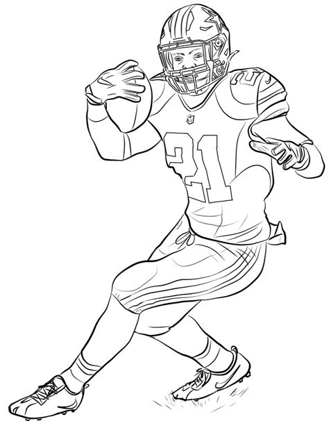 Ezekiel Elliott Coloring Page Free Printable Coloring Pages For Kids