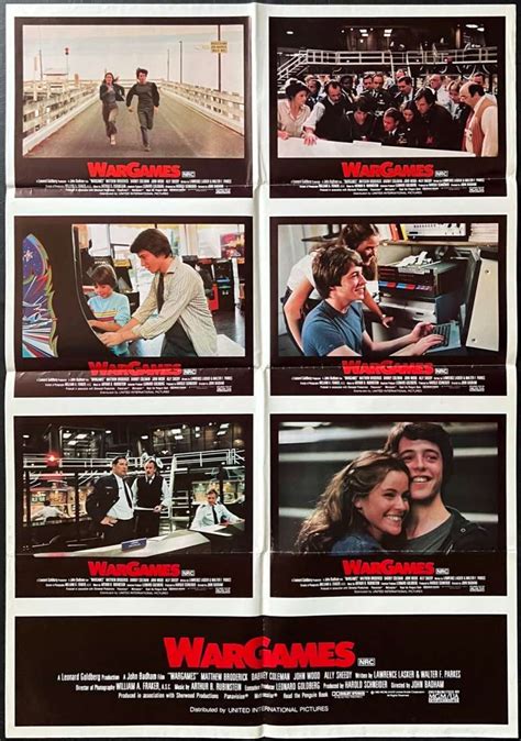 All About Movies - War Games Poster Original Rare Photosheet 1983 Matthew Broderick Ally Sheedy