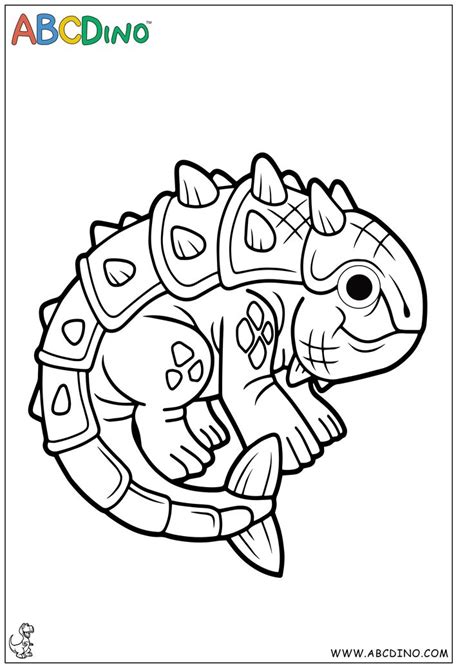 Colorear Ankylosaurus Colorear Dinosaurios Abcdino