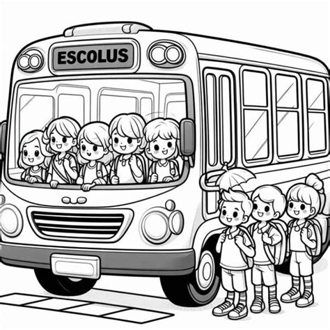Imagem De Ônibus Para Imprimir - Desenhos de Ônibus para Imprimir e Colorir