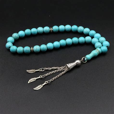 Mm Turquoise Tasbih Moslim Rozenkrans Ramadan Eid Gift Islamitische