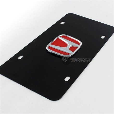 3d Red Honda S2000 Front Back Stainless Steel License Plate Frame