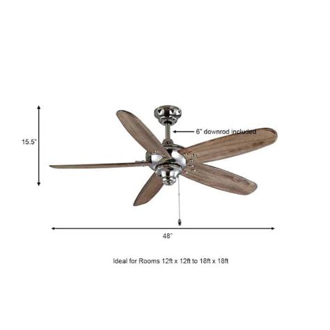 Altura In Indoor Brushed Nickel Ceiling Fan With Remote Control