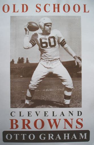 Cleveland Browns Otto Graham Football Art Poster Print