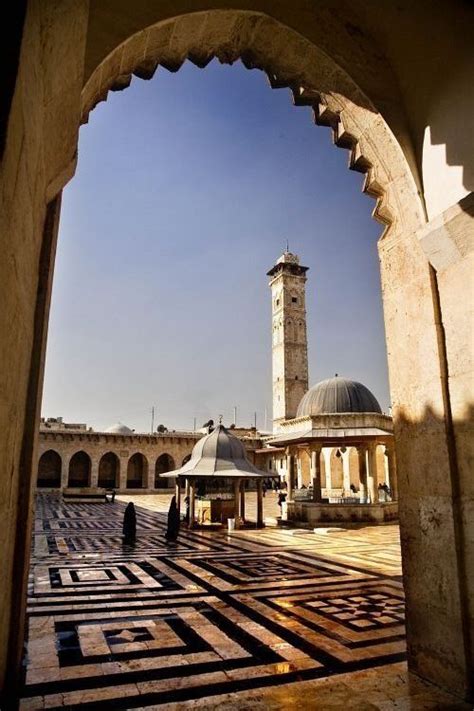 The Umayyad Mosque, also known as the Great Mosque of Damascus, located ...