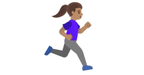 🏃🏽‍♀️‍ ️ Woman Running Facing Right Medium Skin Tone Emoji