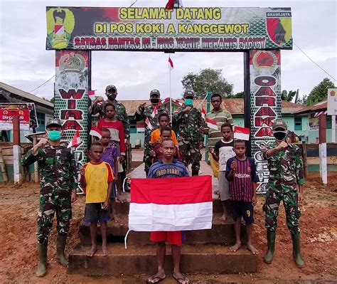 Pupuk Jiwa Nasionalisme Di Tanah Papua Satgas Pamtas Ajarkan Wawasan