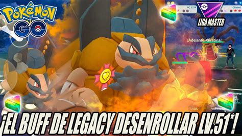 GOLEM ALOLA SHINY LV 51 LEGACY DESENROLLAR EN LIGA MASTER GO BATTLE