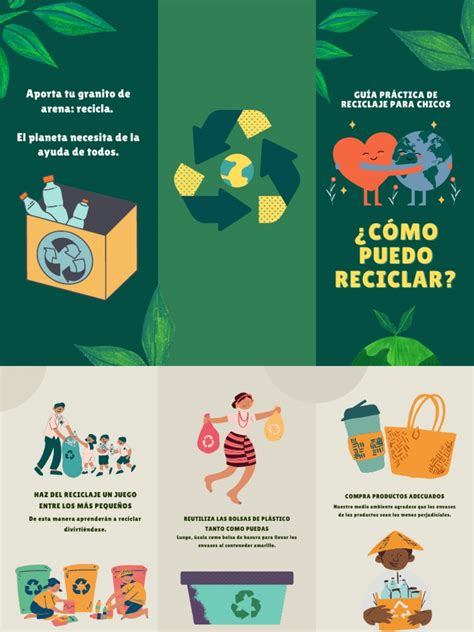 Folleto Tríptico De Cuidado Ambiental Y Reciclaje Moderno Ilustrado Pdf