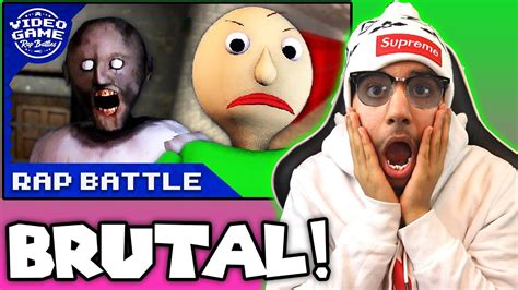 Baldi S Basics Vs Granny Video Game Rap Battle Reaction Youtube