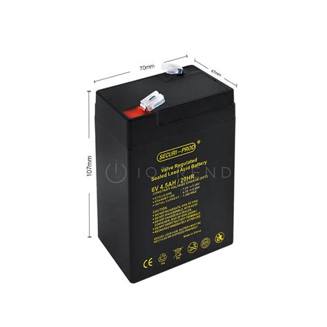 Securi Prod Rechargeable Sealed Lead Battery 6v 4 5ah Iotrend