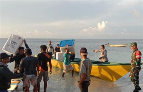 Logistik Pemilu Ke Pulau Masela Diangkut Kapal TNI AL Dijemput Dan