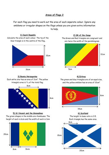 Areas Of Flags By Owen134866 Teaching Resources Tes