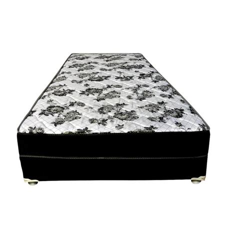 Cama Box Solteiro Suede Preto Colchão Solteiro Suede Preto Orto Molas