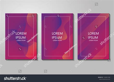 Set Of Three Trendy Cover Designs Royalty Free Stock Vector 1160091598