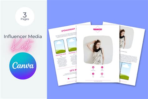 Influencer Media Kit Template Canva Graphic By Iampaulrose · Creative