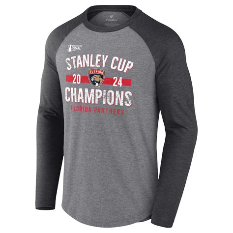 Florida Panthers 2024 Stanley Cup Champions Throwback Ls Tri Blend Rag