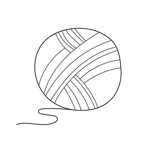 Ball Of Yarn Coloring Page