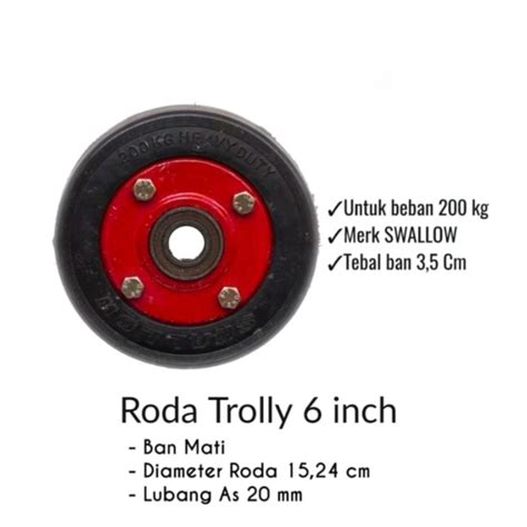 Jual Roda Trolley Lori Ban Mati Inch Roda Lori Inch Ban Lori