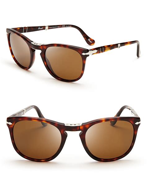 Persol Polarized Folding Keyhole Sunglasses | Bloomingdale's