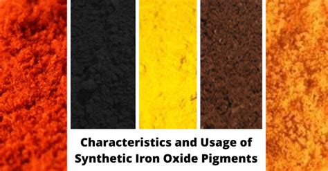 Synthetic Iron Oxide Colour Uses And Characteristics