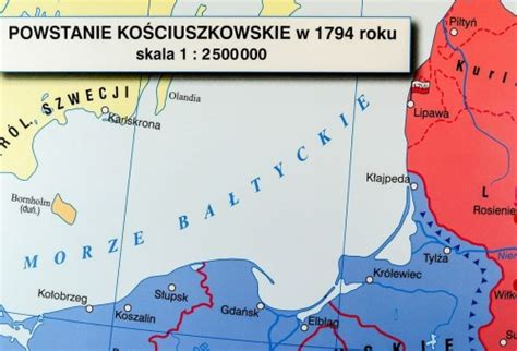 POLSKA POWSTANIA NARODOWE MAPA ŚCIENNA