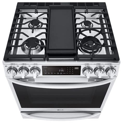 Lg 63 Cu Ft Smart Wi Fi Enabled Probake Convection Instaview Slide In Gas Range With Air Fry