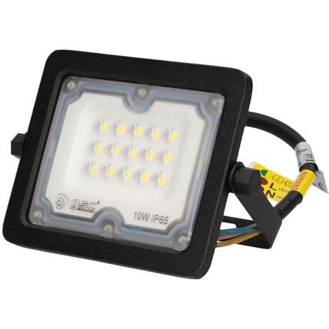 Proyector Aluminio LED 10W 6500K IP65 Negro