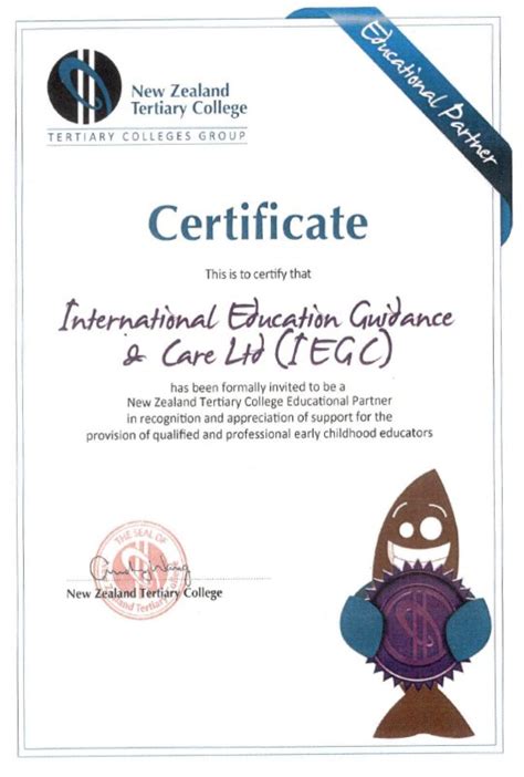 New Zealand Tertiary College Education Partner IEGC Certificate Liz