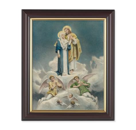 Jesus And Mary Walnut Framed Art Buy Religious Catholic Store