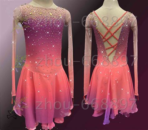 Figure Skating Dress Women Ice Skating Dresses Custom Purple Dyeing