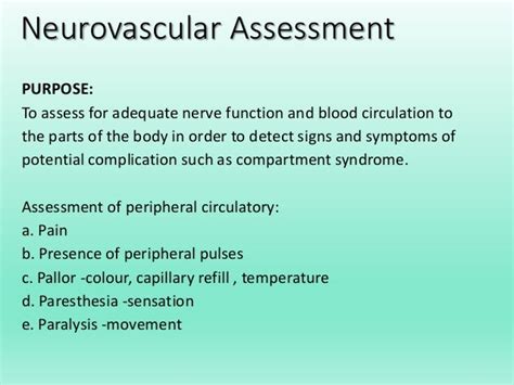 Neurovascular Chart A Visual Reference Of Charts Chart Master