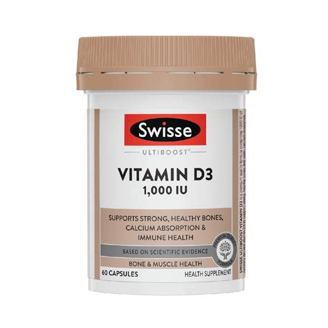 Swisse Ultiboost Vitamin D3 1000iu Capsule Support Strong And Healthy