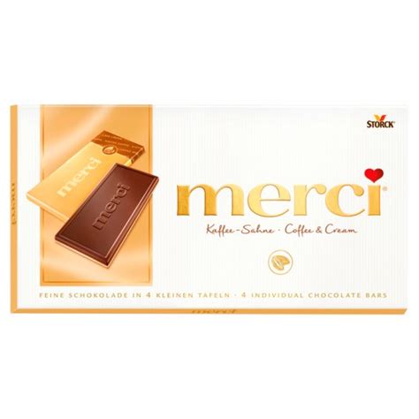 Merci Coffee Milk Cream Flavoured Chocolate Bar 100 G Tesco Online