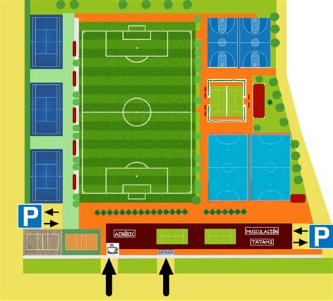 Plano Del Complejo Deportivo Personalmente Elaborado Campo De