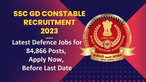 Ssc Gd Constable Recruitment 2023 Latest Defence Jobs For 84866 Posts