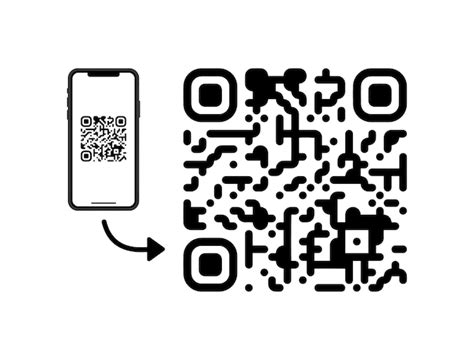 Numériser Le Code Qr Silhouette Illustration Vectorielle De Code Qr